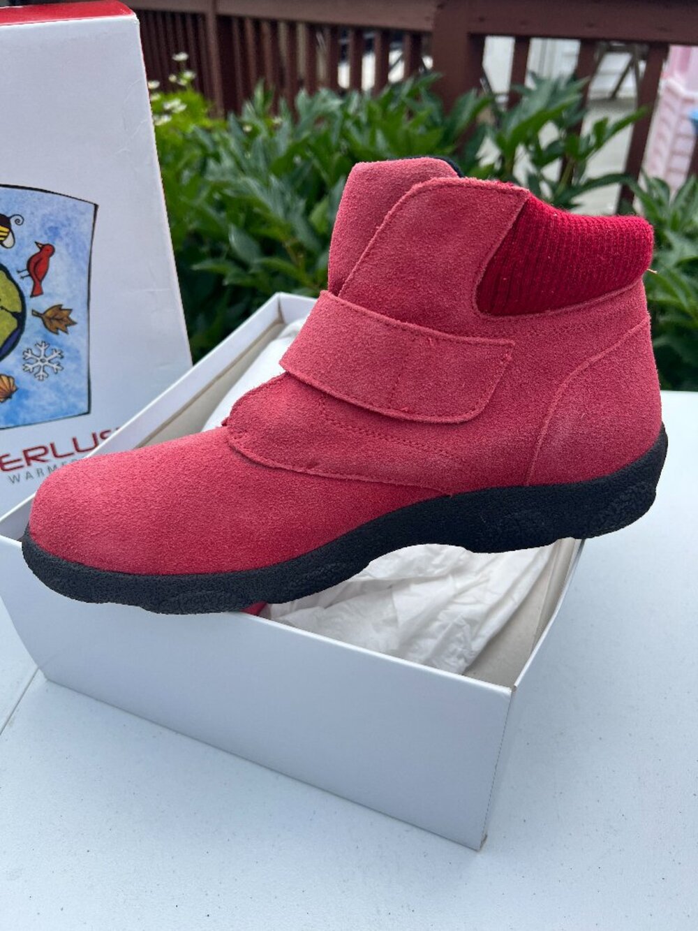 Wanderlust Suede Winter Ankle Boots | Color: Red | New | Size 11W